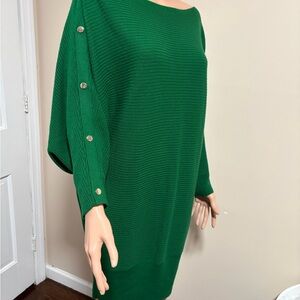 New York & Company Green Mini Dress
